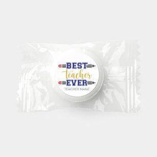 Personalized Best Teacher Ever - Customized Gift Life Saver® Mints