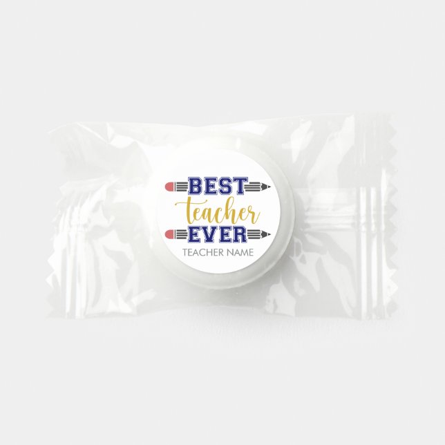Personalized Best Teacher Ever - Customized Gift Life Saver® Mints (Front)