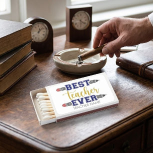 Personalized Best Teacher Ever - Customized Gift Matchboxes