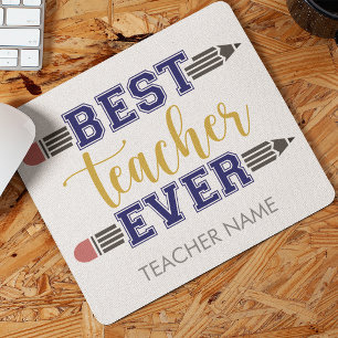 Personalized Best Teacher Ever - Customized Gift Mouse Pad