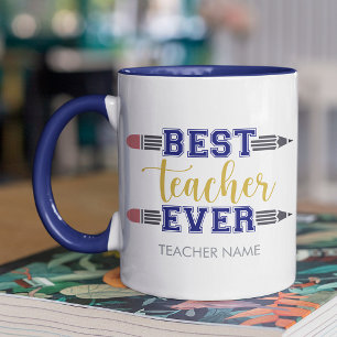 Personalized Best Teacher Ever - Customized Gift Mug