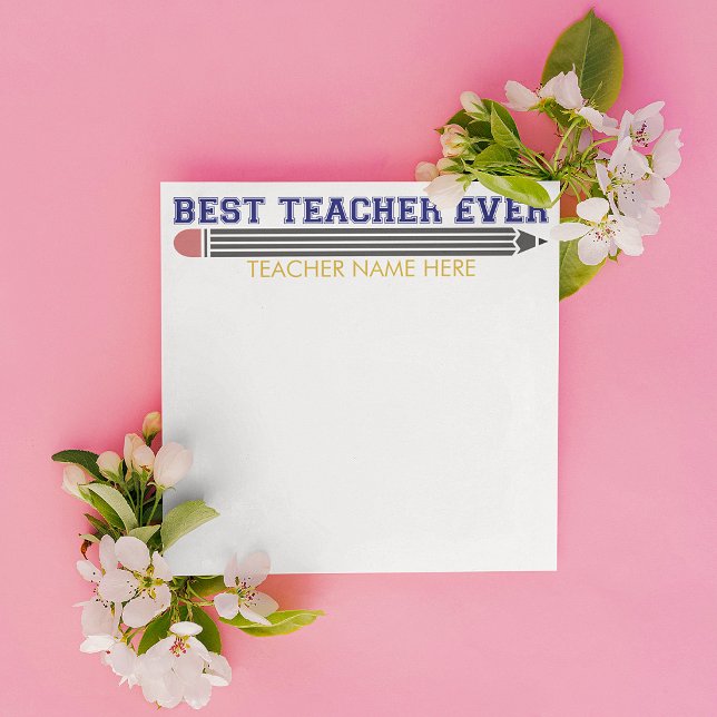 Personalized Best Teacher Ever - Customized Gift Note Card (Creator Uploaded)