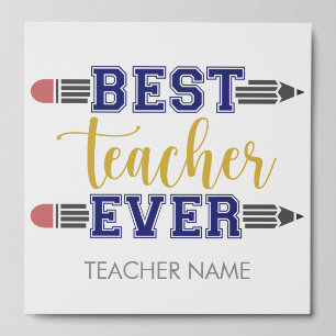 Personalized Best Teacher Ever - Customized Gift Peel And Stick Photo Tile