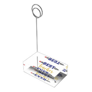 Personalized Best Teacher Ever - Customized Gift Place Card Holder