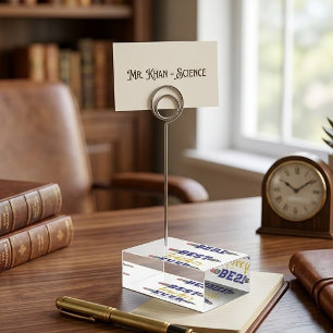 Personalized Best Teacher Ever - Customized Gift Place Card Holder