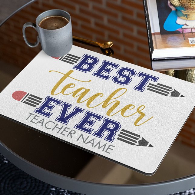 Personalized Best Teacher Ever - Customized Gift Placemat (Creator Uploaded)