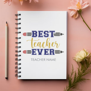 Personalized Best Teacher Ever - Customized Gift Planner
