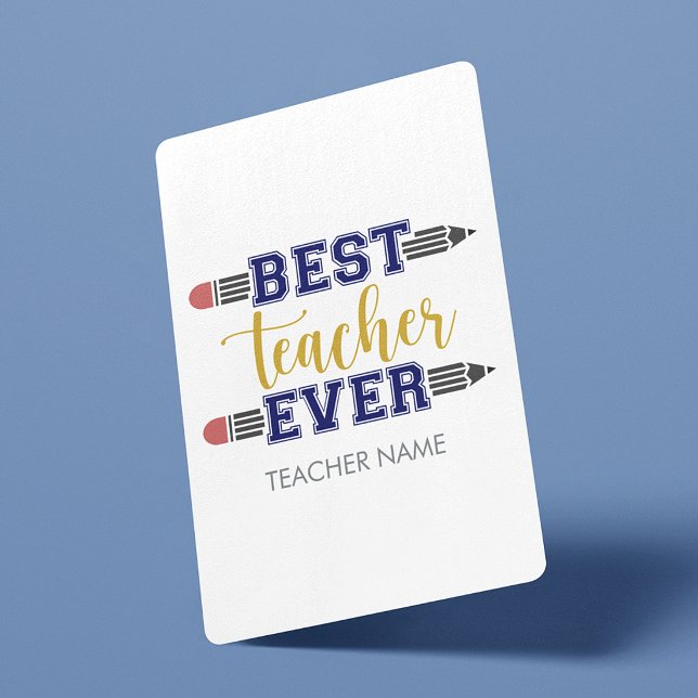Personalized Best Teacher Ever - Customized Gift Poker Cards (Creator Uploaded)