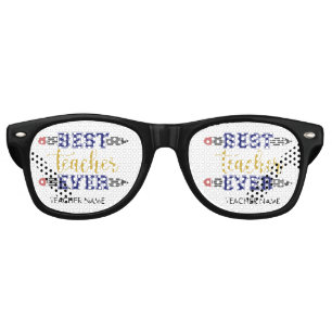 Personalized Best Teacher Ever - Customized Gift Retro Sunglasses