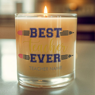 Personalized Best Teacher Ever - Customized Gift Scented Candle