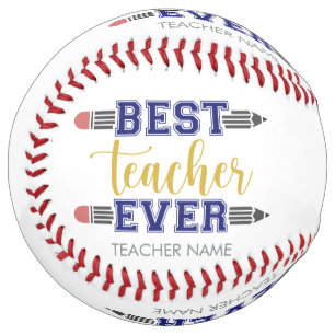 Personalized Best Teacher Ever - Customized Gift Softball