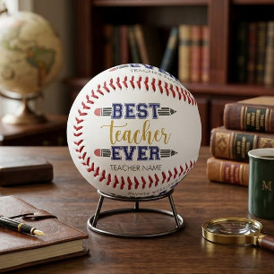 Personalized Best Teacher Ever - Customized Gift Softball