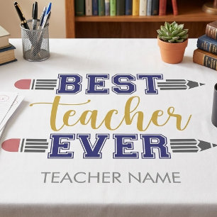 Personalized Best Teacher Ever - Customized Gift Tablecloth