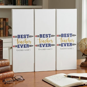 Personalized Best Teacher Ever - Customized Gift Triptych