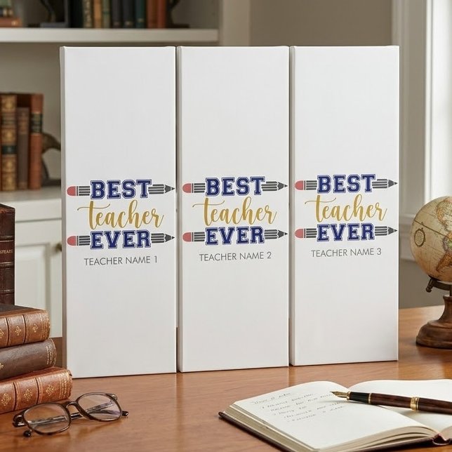 Personalized Best Teacher Ever - Customized Gift Triptych (Creator Uploaded)