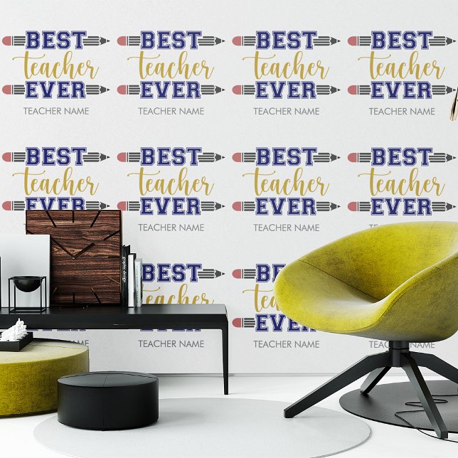 Personalized Best Teacher Ever - Customized Gift Wallpaper (Creator Uploaded)
