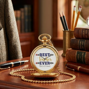 Personalized Best Teacher Ever - Customized Gift Watch