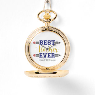 Personalized Best Teacher Ever - Customized Gift Watch