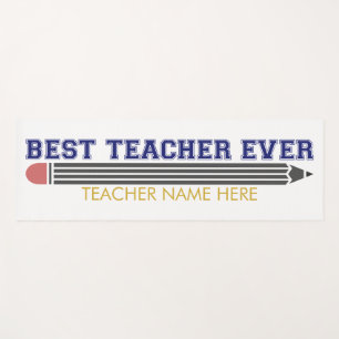 Personalized Best Teacher Ever - Customized Gift Yoga Mat