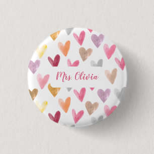Personalized Best Teacher Gift Button