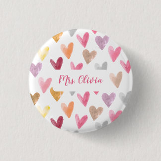 Personalized Best Teacher Gift Button