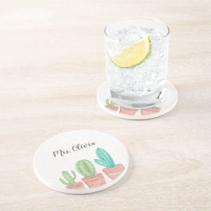 Personalized Best Teacher Gift Coaster