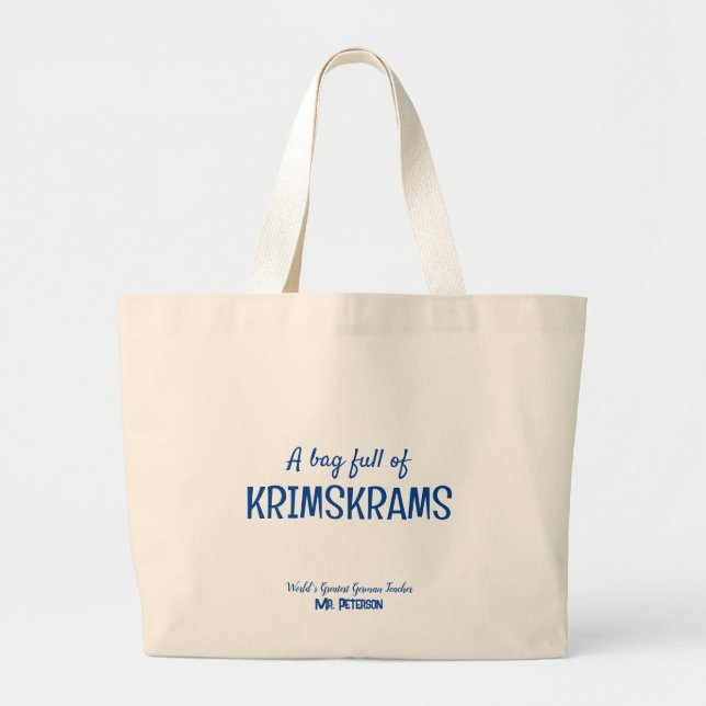 Personalized best teacher modern fun tote bag (Front)