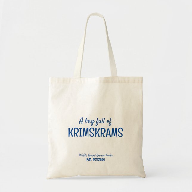 Personalized best teacher modern fun tote bag (Front)