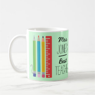Personalized Best Teacher Pencil Mug