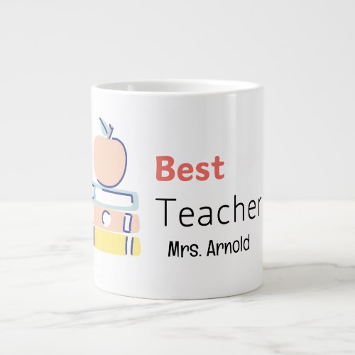 Personalized best teacher thank you mug