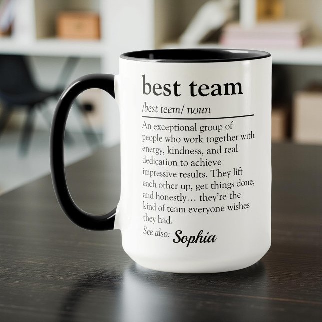 Personalized Best Team Definition Appreciation Mug (Creator Uploaded)