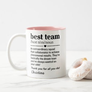 Personalized Best Team Definition Two-Tone Coffee Mug