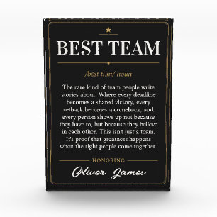 Personalized Best Team Dictionary Definition Acrylic Award