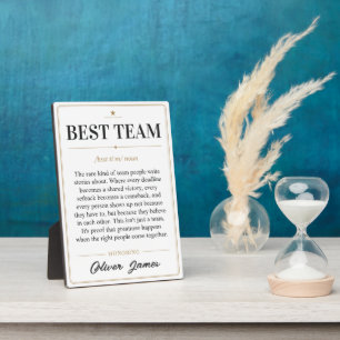 Personalized Best Team Dictionary Definition Desk Plaque