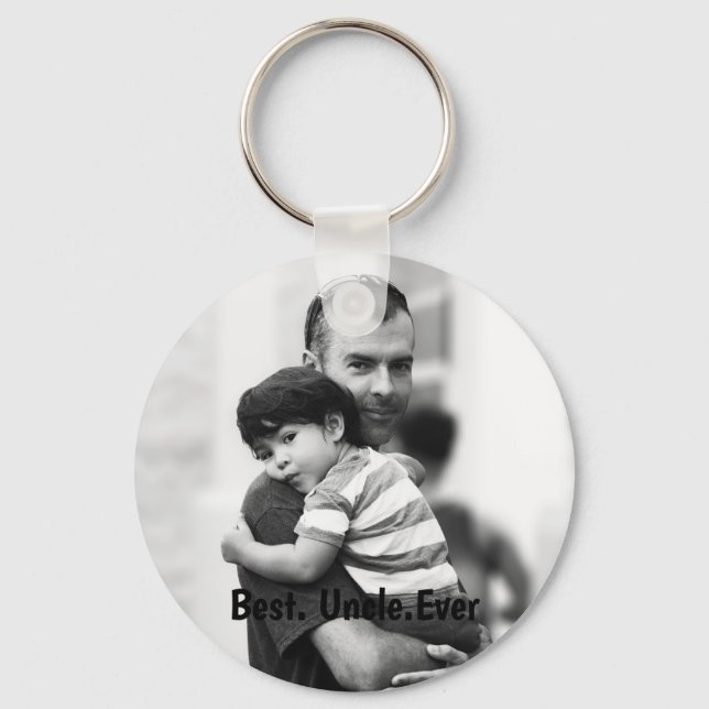 Personalized Best Uncle Ever Keychain (Front)