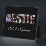 Personalized Bestie BFF Best Friends Photo Collage Plaque<br><div class="desc">Modern Chic Bestie BFF Best Friends Photo Collage plaque - Personalized Name Best Friends BFF plaque. Show your BFF how much they mean to you with this " bestie " best friends forever 6 photo collage personalized photo frame plaque. Personalize with your best friend photos and names. This is an...</div>