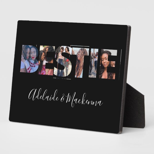 Personalized Bestie BFF Best Friends Photo Collage Plaque (Side)