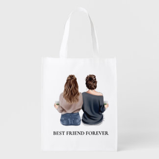Personalized Bestie Friendship Gift Grocery Bag