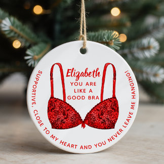 Personalized Bestie Photo Ceramic Ornament