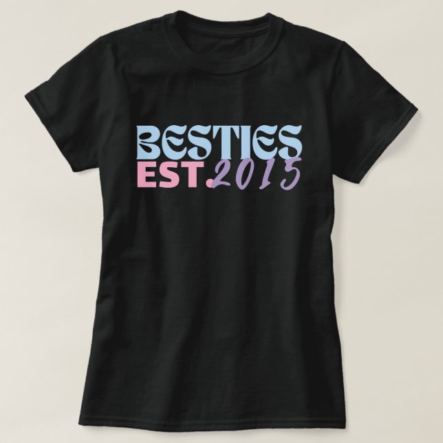 Personalized Besties, Best Friends, Girls Weekend T-Shirt (Design Front)