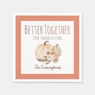 Personalized Better Together Thanksgiving Napkins