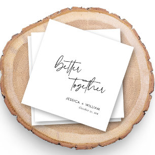 Personalized Better Together Wedding Napkins