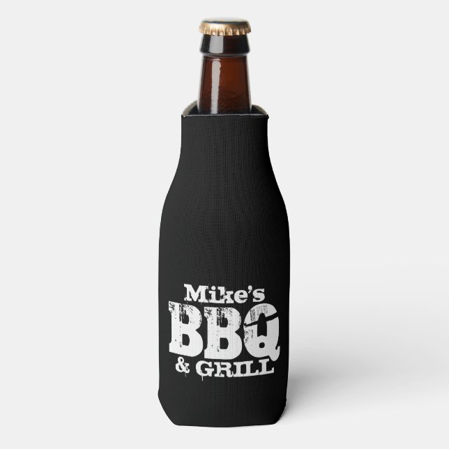 Personalized beverage holder for BBQ party Bottle Cooler (Bottle Front)