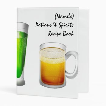 Personalized  Beverage Recipe Binder (small) by BaileysByDesign at Zazzle