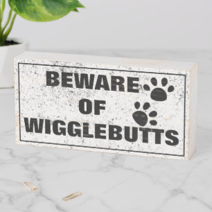 Personalized Beware of Dog Sign - Wigglebutts