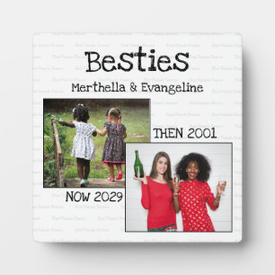 Personalized BFF 2 Photo Keepsake Best Friends Plaque