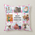 Personalized BFF Gift Best Friends photo collage Throw Pillow<br><div class="desc">Personalized BFF Gift Best Friends photo collage</div>