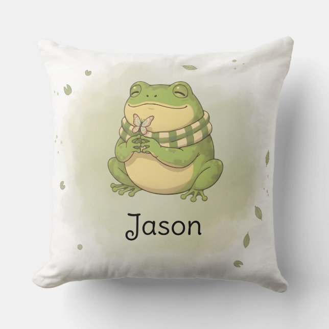 Personalized BG 1 Gentle Zochi Throw Pillow (Front)