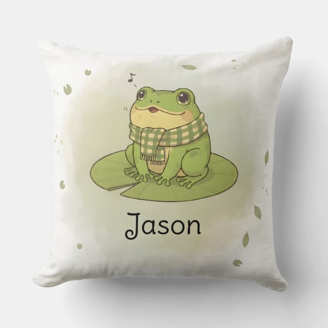 Personalized BG 1 Zochi Hums Throw Pillow (Front)