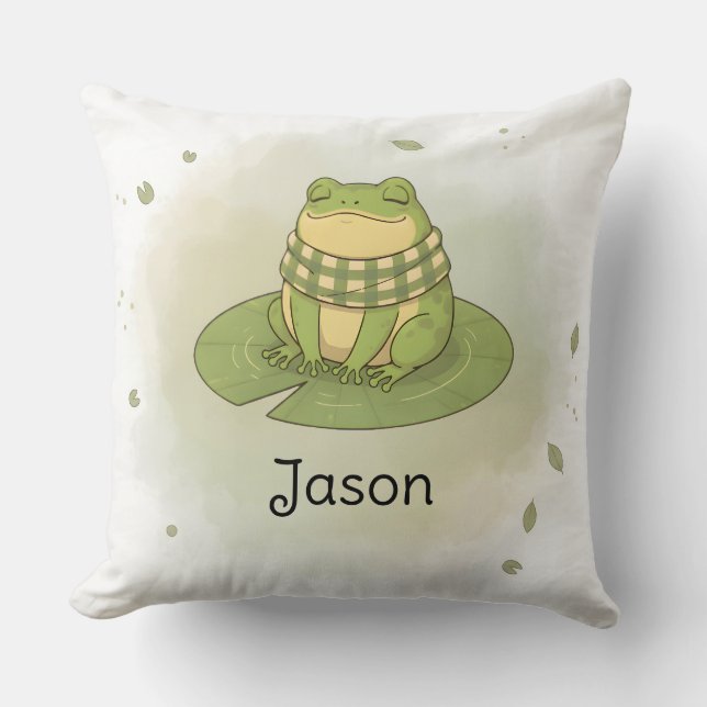 Personalized BG 1 Zochi Sleeps Throw Pillow (Front)